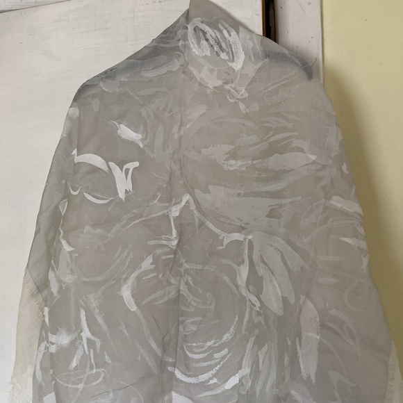 Italian Silk Angora Wool Shimmer Large Wrap Scarf - Picture 3 of 16